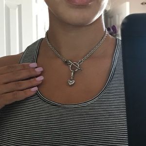 Juicy couture silver banner necklace